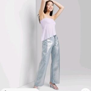 Wide Leg Coated Baggy Jeans!